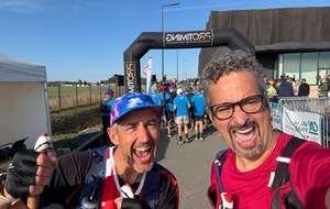 2 fiers représentants de la marche nordique à la Bâtirun !