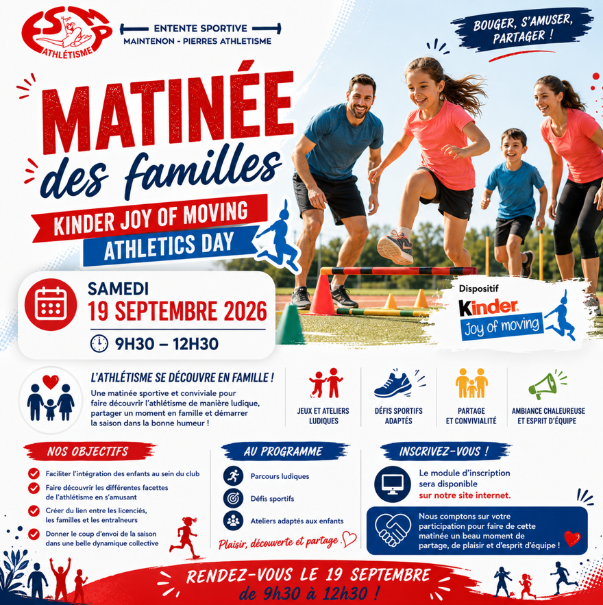 Matinée des Famille - Kinder Joy of Moving Athletics Day