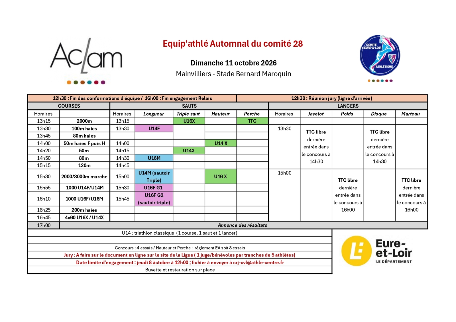 Equip'athlé tour Automnal 2026